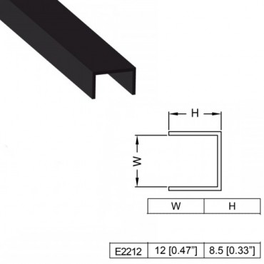 Plastic Capping Channel for 12mm Panels